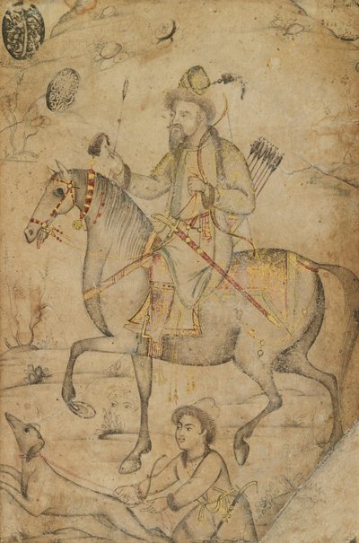 Hunter on a Horse, c.1600 by Mughal School